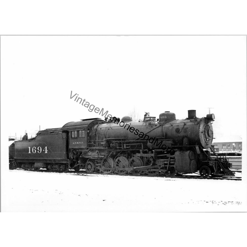 Vintage Atchison, Topeka & Santa Fe - ATFE Railway 1694 Steam Locomotive T3-449